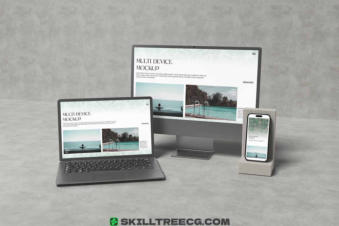 图片[3]-Multi Devices Mockup with Realistic Background（525903）-技能树
